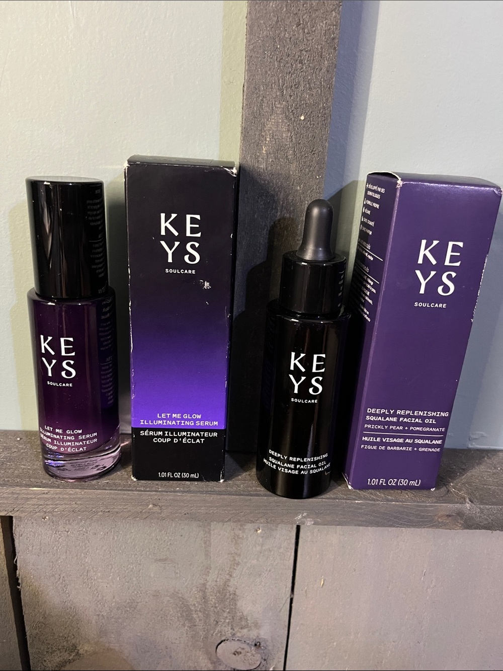 Purple Illuminating Serum & Replenishing Squalane Facial Oil